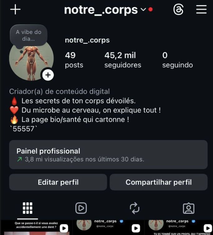 Capture du compte notre_.corps